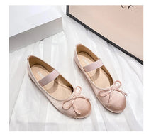 pink satin ballet flats