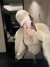 Korean Style Balletcore Ribbed Knit Bow Top