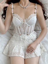 Coquette Dollette Aesthetic Fashion Dollcore Corsetry Inspired Top White