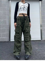 Korean Y2K Oversized Pocket Cargo Pants