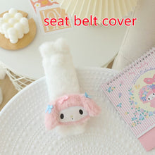 Harajuku Kawaii Aesthetic My Melody My Sweet Piano Car Decoration Set Headrest Seatbelt Cover Cushion