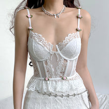Coquette Dollette Aesthetic Fashion Dollcore Corsetry Inspired Top White