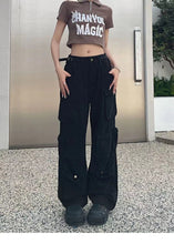 Korean Y2K Oversized Pocket Cargo Pants