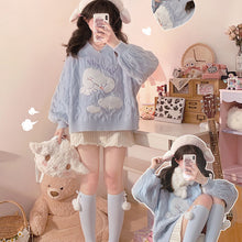 Kawaii Fashion Aesthetic Cinnamoroll Sleeping Baby Blue Sweater