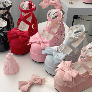 womens pink kawaii platform shoes japanese lolita fashion shoes