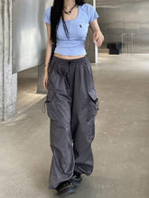Korean Style Gorpcore Aesthetic Drawstring Cargo Pants
