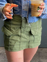 Y2K Fairy Grunge Korean Style Cargo Mini Skirt