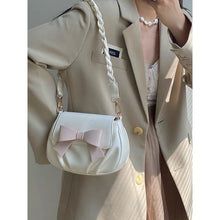 Kawaii Coquette Aesthetic Dollette Baby Pink Bow Shoulder Bag