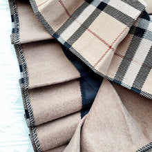 Harajuku Korean Style Dark Academia Aesthetic Beige Gingham Plaid Skirt
