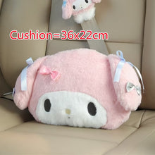 Harajuku Kawaii Aesthetic My Melody My Sweet Piano Car Decoration Set Headrest Seatbelt Cover Cushion