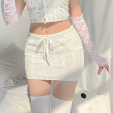 Harajuku Kawaii Fashion Y2K Aesthetic Low Rise Knitted Mini Skirt