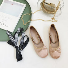 womens balletcore pink nude satin ballet flats with ribbon
