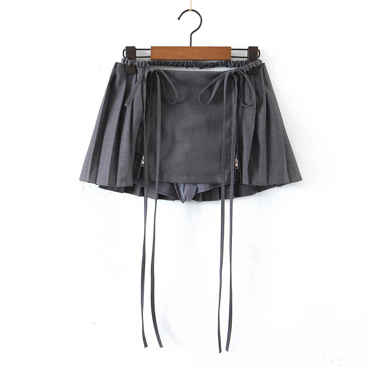 Korean Aesthetic New Jeans Hanni Low Rise Pleated Mini Skirt – The