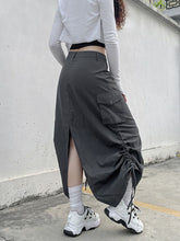 Y2K Fairy Grunge Adjustable Length Drawstring Cargo Skirt