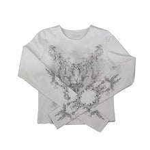 Cyber Fairy Grunge Aesthetic Y2K Tribal Print Top