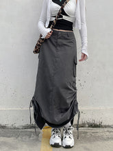 Y2K Fairy Grunge Adjustable Length Drawstring Cargo Skirt