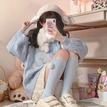 Kawaii Fashion Aesthetic Cinnamoroll Sleeping Baby Blue Sweater