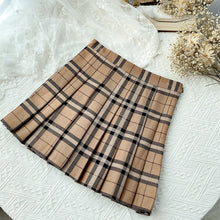 Harajuku Korean Style Dark Academia Aesthetic Beige Gingham Plaid Skirt