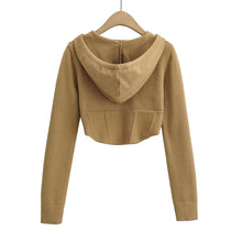 Korean Aesthetic Blackpink Lisa Inspired Casual Knit Corset Hoodie