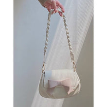 Kawaii Coquette Aesthetic Dollette Baby Pink Bow Shoulder Bag