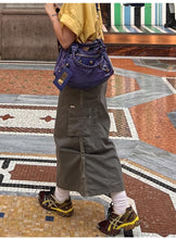 Y2K Fairy Grunge Maxi Cargo Skirt
