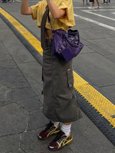 Y2K Fairy Grunge Maxi Cargo Skirt