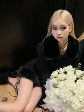 Korean Style Aesthetic Fur Lined Cable Knit Cardigan