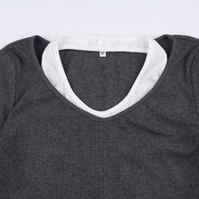 Y2K Cyber Fairy Grunge Aesthetic Acubi Double Layered Rib Knit Top