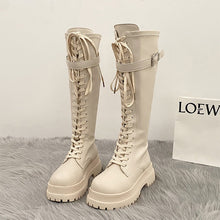 womens knee high beige boots