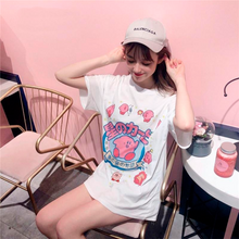 Harajuku 90s Kawaii Kirby T-shirt (Black/Pink/White)