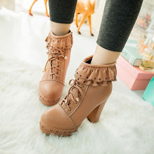 Harajuku Kawaii Gyaru Laceup Ankle Boots (6 Colors)