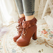 Harajuku Kawaii Gyaru Laceup Ankle Boots (6 Colors)