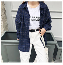 Harajuku Light Oversized Button Up Plaid Shirt (Red/Yellow/Blue)
