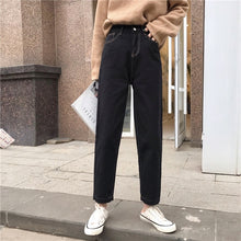 Harajuku Straight Cut Jeans (Dark Denim/Beige)