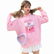 Harajuku Strawberry Milk Hoodie (Pink/Blue)