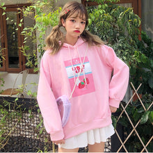 Harajuku Strawberry Milk Hoodie (Pink/Blue)