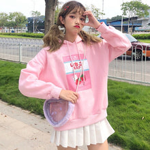 Harajuku Strawberry Milk Hoodie (Pink/Blue)