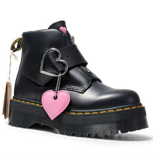 Harajuku Kawaii Heart Buckle Combat Boots