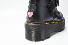Harajuku Kawaii Heart Buckle Combat Boots