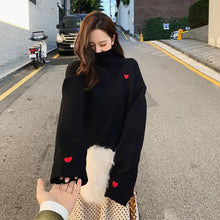 Harajuku Korean Style Heart Knit Sweater (3 Colors)