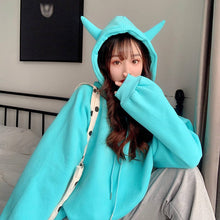 Harajuku Oversized Best Friend Devil Horns Hoodie (5 Colors)