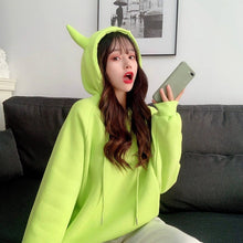 Harajuku Oversized Best Friend Devil Horns Hoodie (5 Colors)