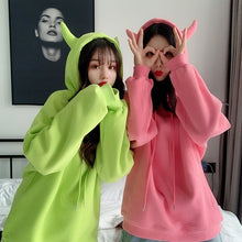 Harajuku Oversized Best Friend Devil Horns Hoodie (5 Colors)