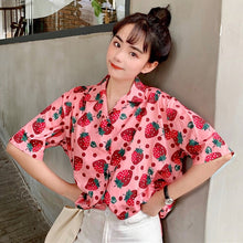 Harajuku Strawberry Button Up Shirt