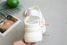 Harajuku Korean Chunky Platform Sandals (Black/White)
