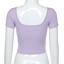 Harajuku Kawaii Candy Heart Buttons Crop Tank Top Tshirt