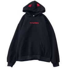 Harajuku Yami Kawaii Fashion Devil Horns Wings Black Hoodie