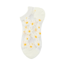 Korean Style Daisy Flower Transparent Socks (5 Colors)