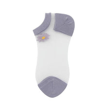 Korean Style Daisy Flower Transparent Socks (5 Colors)