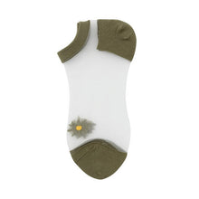 Korean Style Daisy Flower Transparent Socks (5 Colors)